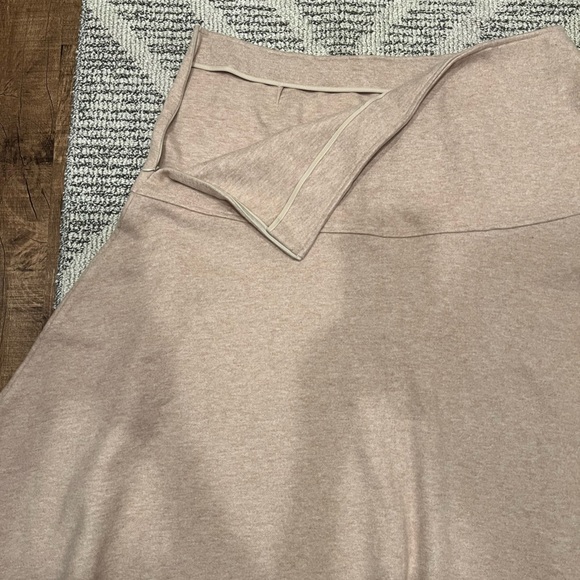 NWT OGL Flare Midi  Oatmeal Color  Preppy Skirt - Picture 9 of 13